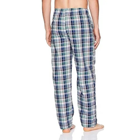 Wholesale Custom Plaid Mens Pajama Pants Drawstring Flannel Sleep Trousers Smart Casual Mens Pants & Trousers from Bangladesh