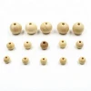 Wholesale factory unfinished 10-50mm unfinished natural round wooden beads