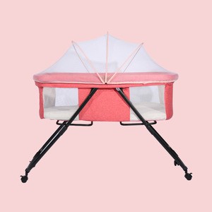 wholesale fashion Lightweight foldable rocking mosquito net cradle crib