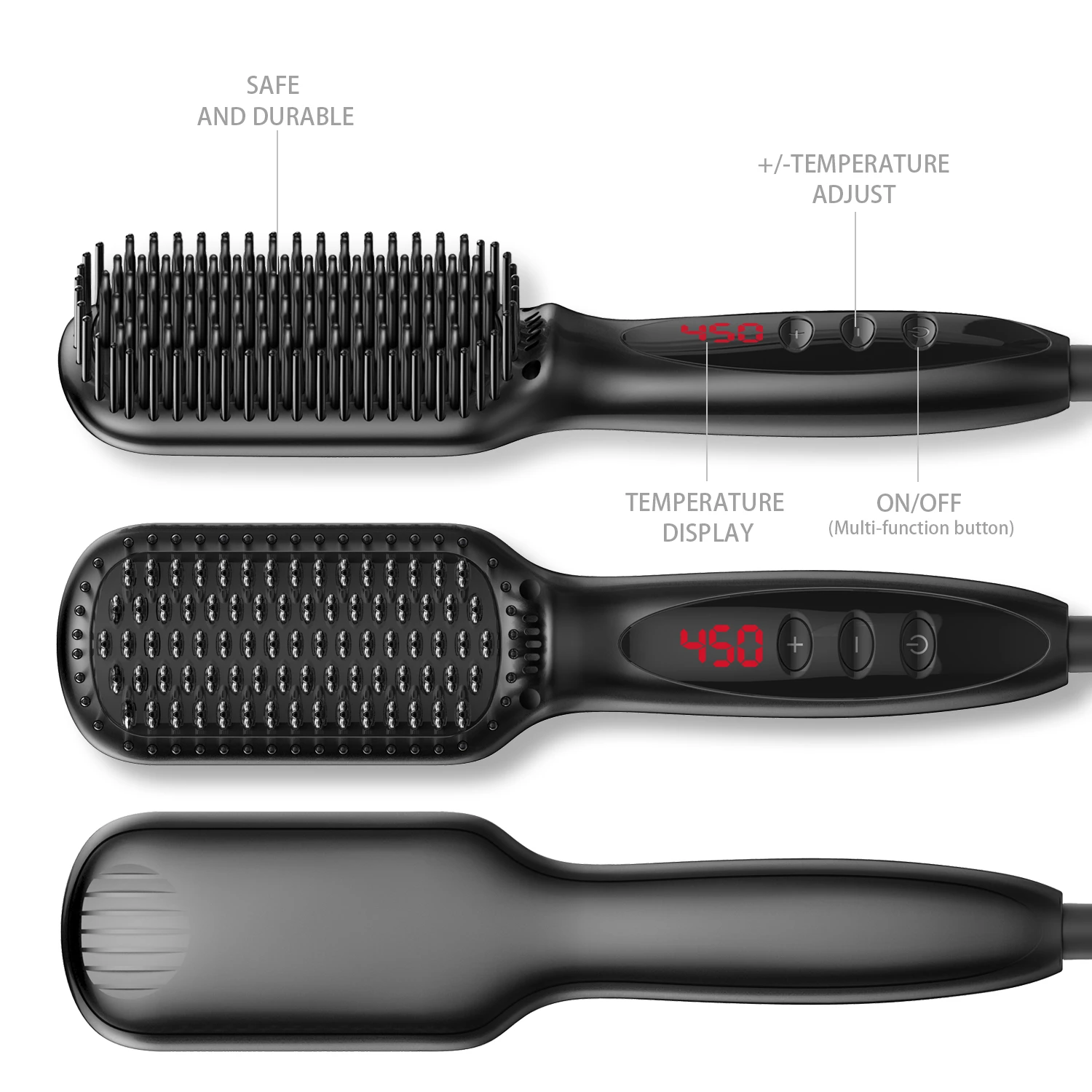 Wholesale Fast Hair Straightener Hot Comb Peigne Electrique Electric Beard Straightening Brush Home Profession Hair Styler Tool