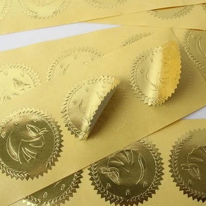 Wholesale Glitter Peelable Custom Printed 3D Embossed Brand Logo Gold Foil Adhesive Labels Stickers
