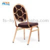 wholesale gold design metal aluminum hotel banquet hall chair
