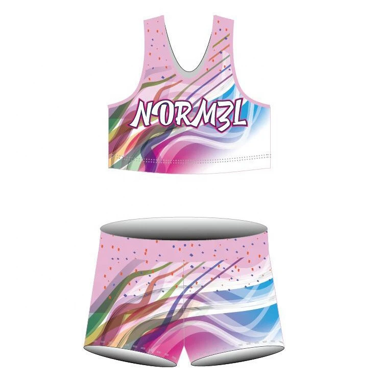 wholesale good elasticity training customized lycraial cheerleading outfits practice wear
