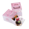 Wholesale high quality colorful paper cake box, custom cake packaging with handle