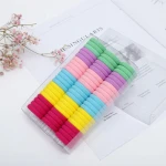 Wholesale Lady Girls Personalized Natural Candy Solid Color Nylon Ponytail Holder Hair Ties