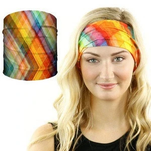 Wholesale multi choice women head scarf printed colorful face mask custom logo/size bandana---5 Years Bandana Manufacturer