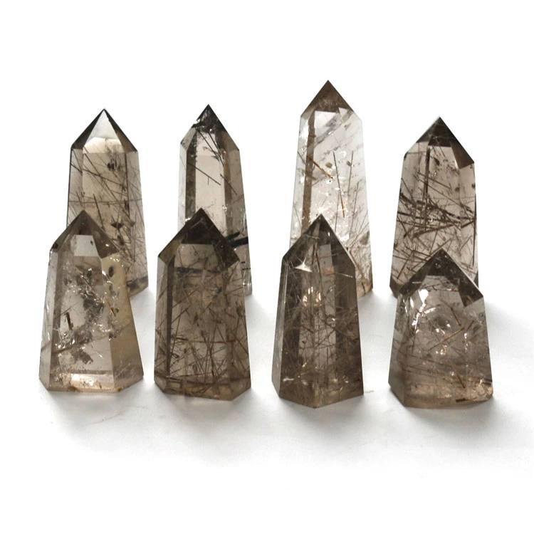 Wholesale Natural Rutiled Quartz Points Wands High Quality Crystal Points Tower For Home Decoration