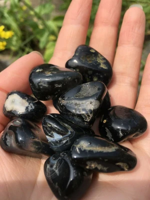 wholesale polished Raw natural Black Onyx Agate crystals healing tumbled stones for home decoration