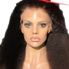 Wholesale Pre-plucked hairline Italian yaki full lace wig human hair kinky straight virgin malaysian human hair lace wig