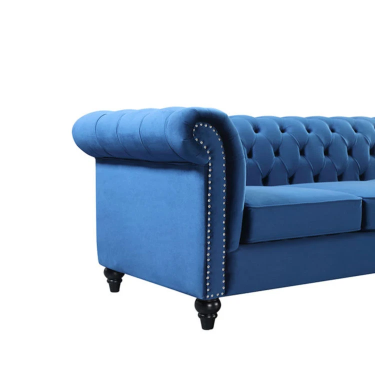 Wholesale Price European Style Living Room Sofas Classic Velvet Fabric Couch