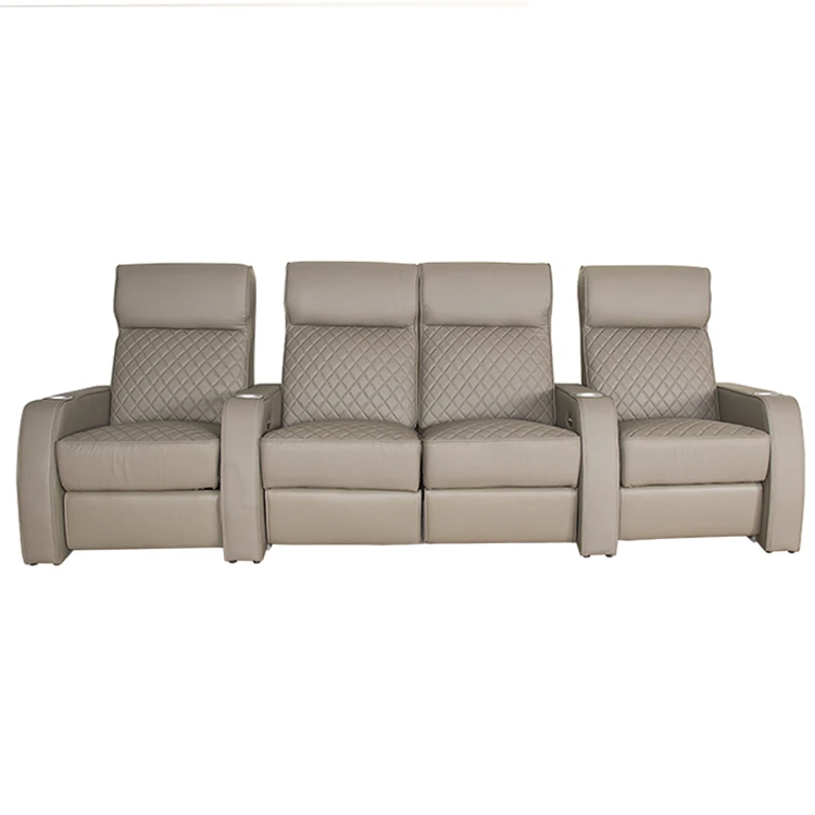 Wholesale Price Modern Luxury Electric Genuine Leather VIP Home Theater Sofa For Project
