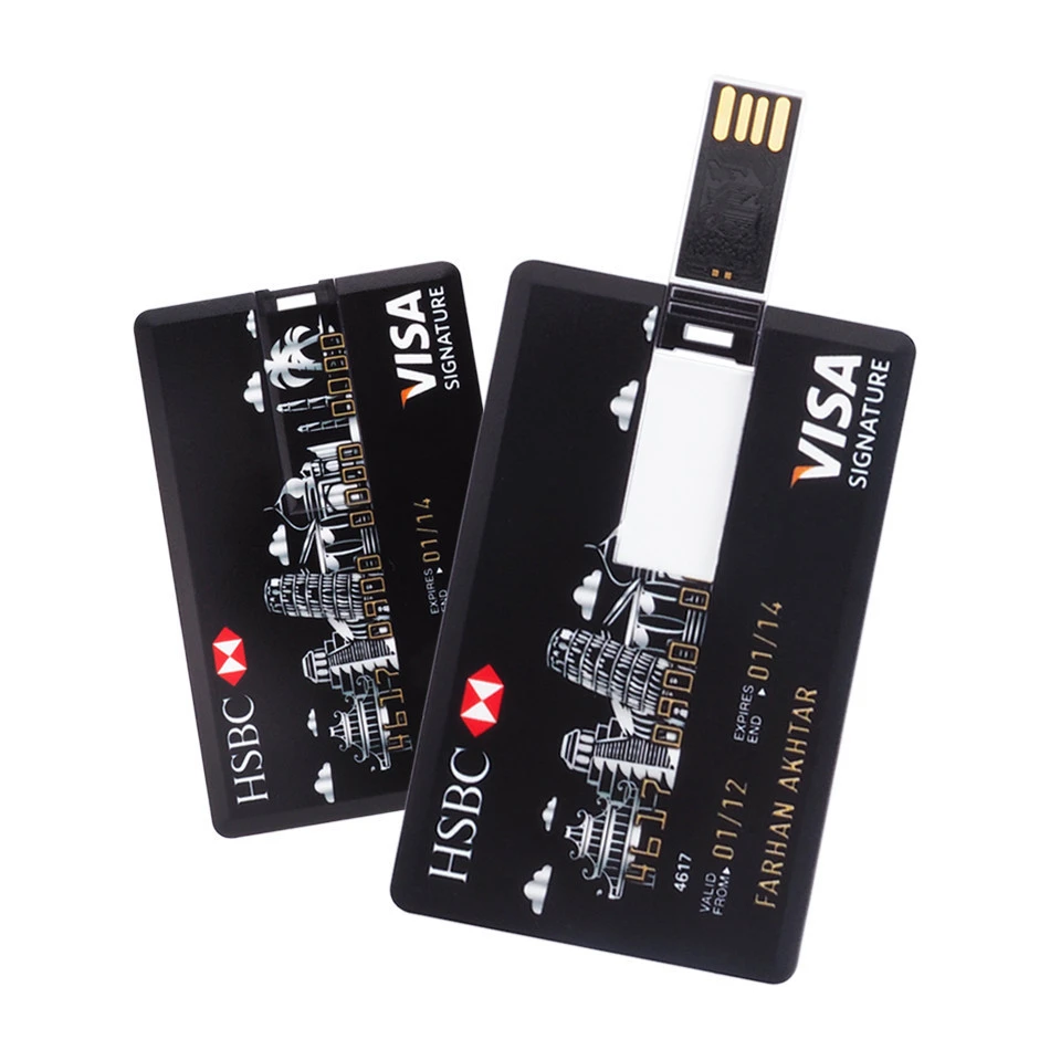 Wholesale Promotional Slim Business Credit Card Type Usb Flash Drive
