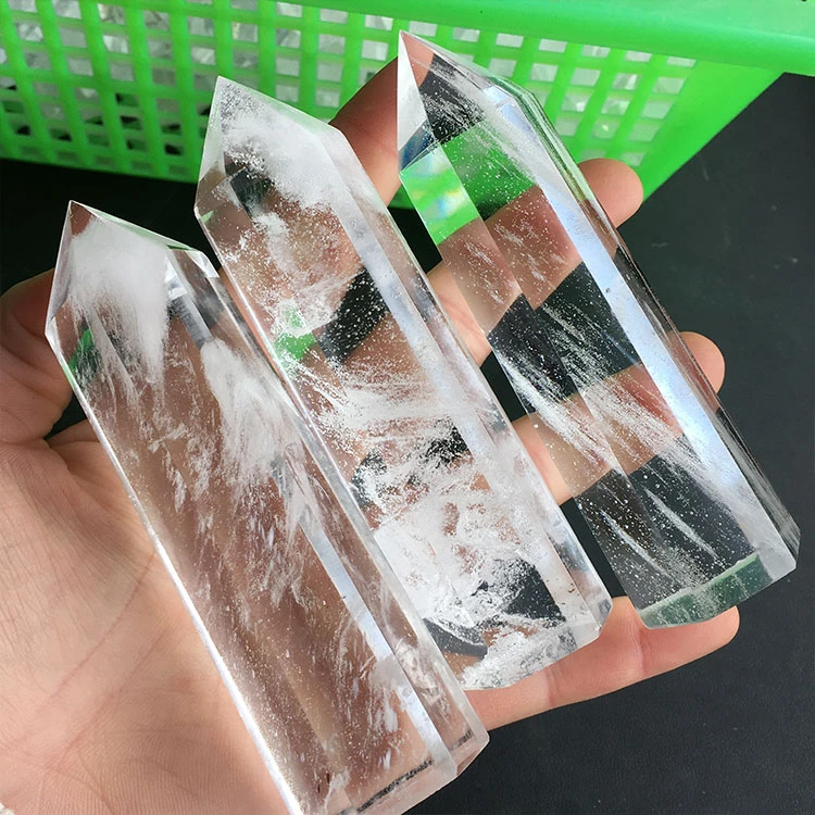 Wholesale quality natural white rock quartz stone pillar crystal healing stones point