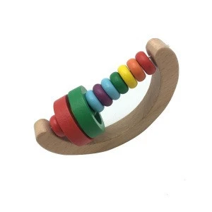Wholesale safety high quality best wood baby rattle toy