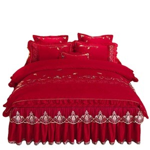 Wholesale Solid  Queen Bedspread Set Patchwork  Luxury Lace  Quilted Bedspread