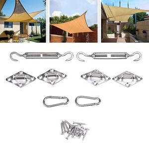 Wholesale Stainless steel Sun Shade Sail Hardware Kit Rectangle and Square Sun Shade Sail for Amazon