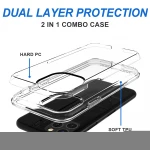 Wholesale Transparent Mobile Cover High Clear TPU PC Phone Case For iPhone 7 8 Plus SE2 11 Pro Max 12