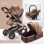 Import Wholesale travel system cheap baby stroller luxury baby stroller 3 in 1 with carrycot and carseat from China