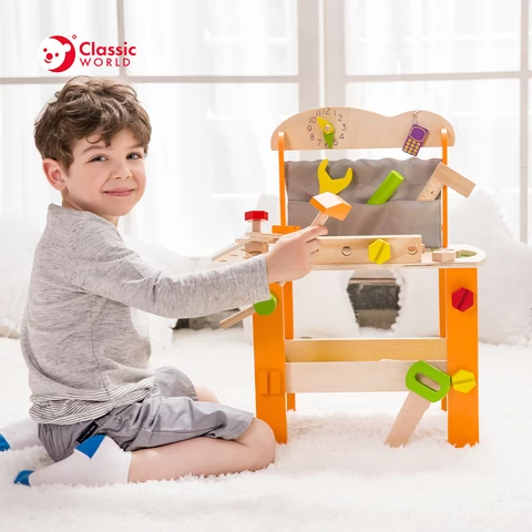 Wholesale Wooden Educational Child Tool Bench Workbench Toy for Toddlers and Kids
