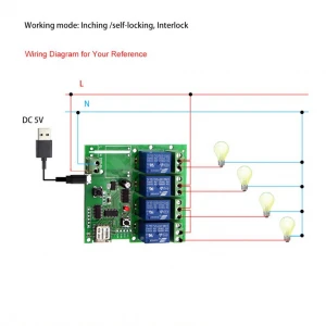 Wifi Relay Switch Module eWeLink DC 7V 12V 32V ESP8266 4CH Smart Remote Control DIY smart home timing switch