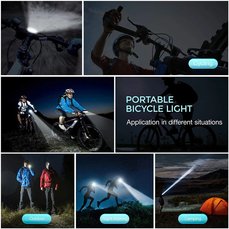 Wireless Computer Bicycle Light Bike Front Light With Horn Bicycle Lamp Handlebar Flashlight//