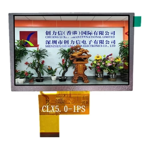 with Resistance touch panel 5 inch TFT 40pin IPS 800x480 lcd display screen module