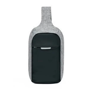With USB Charge Daily Man Sling Leisure Bag