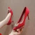 Import Women Sexy Wedding Pointed Toe Shoes Customize Floral Crystal Bridal Heels Banquet Heels Shoes from China