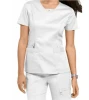 Women&#39;s Sand Workwear Revolution Mock Wrap Scrub Top Doctor Nurse Uniform, Customized Size