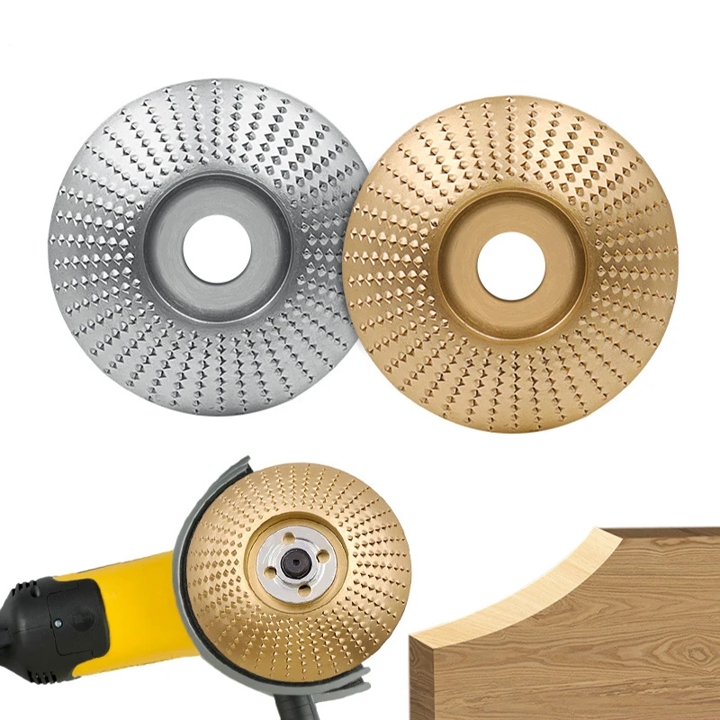 Wood Grinding Wheel Angle Grinder Disc Wood Carving Disc Sanding Abrasive Tool Bore Gold