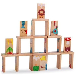 Wooden animal jigsaw domino children educational cognition early education parent-child interactive toys