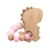 Import Wooden Animal Lion Shape Baby Teething Teether With Silicone And Crochet Beads Ring Toys from China