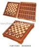 wooden chess case set