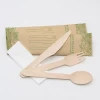 Wooden Material and Flatware Sets Flatware Cutlery Type Biodegradable Wooden 100% Birch Wood for Food Customized 10cartons Free