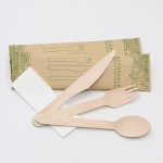 Wooden Material and Flatware Sets Flatware Cutlery Type Biodegradable Wooden 100% Birch Wood for Food Customized 10cartons Free