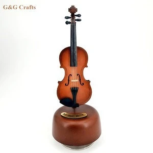 Wooden Mini Violin Musical Instruments For Souvenir Crafts