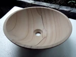 wooden sandstone vessel sink round stone sink cheap stone basin