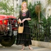 (XC1227)  lady and girl summer clothes  street wear fashion ethnic style long dress clothing