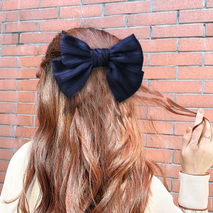 Yiwu QIYUE Amazon eBay Supplier Silk Satin Large Barrettes for Thick Hair Big Hair Tools Women Hair Clips