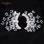 YouLaPan X13 Latest Design Wedding Women Shoe Buckle ,Floral Women Shoe Clips with Crystal Decoration for Bride