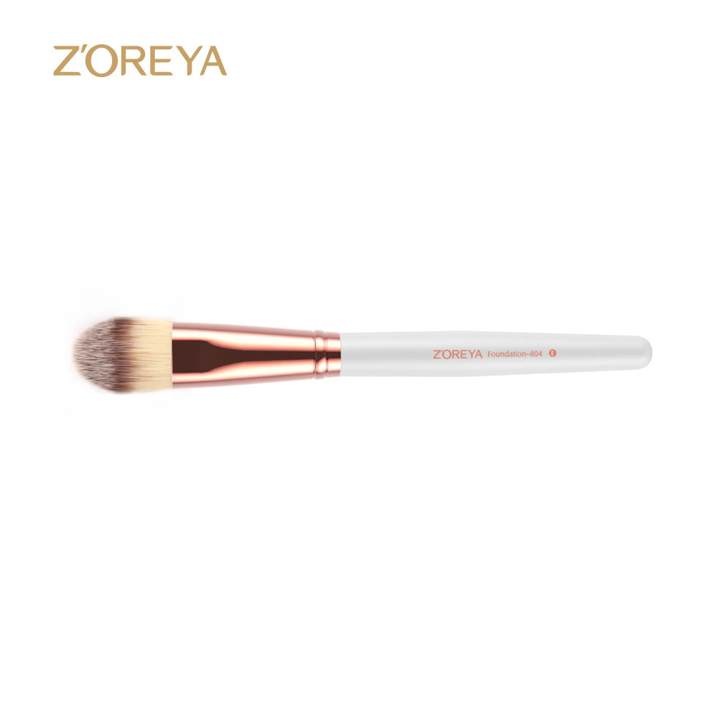 ZOREYA single makeup brush white Private Label face Powder Foundation Blush Brush