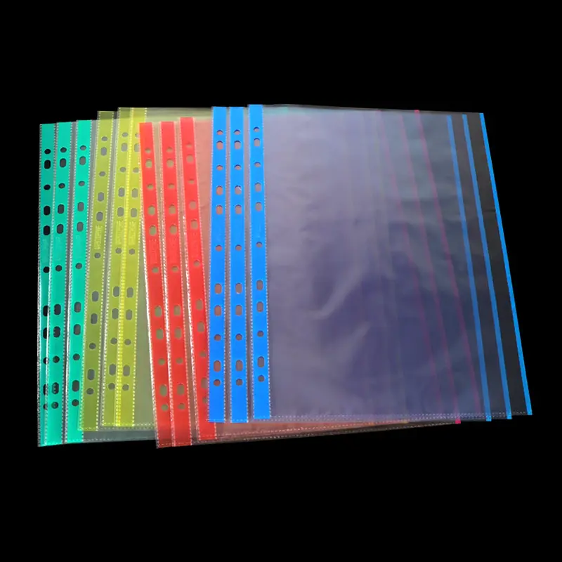 Buy Custom A4 Clear Plastic File Folder Punch Pocket Carry File Bag L ...