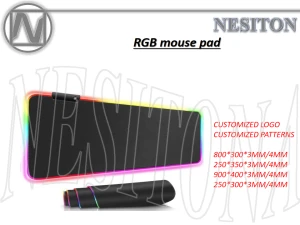 Wholesale price large personalise custom logo RGB gaming mouse pads