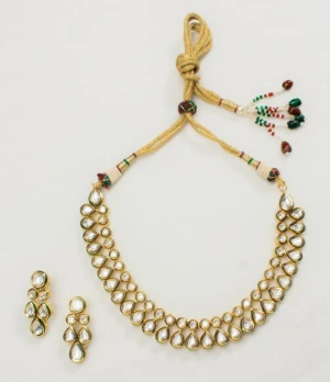 Traditional Kundan Beaded Necklace Set