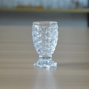 Hot Sale Clear Glass Pineapple Fishtail Shaped Glass Drinking Cup