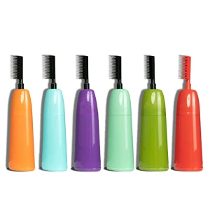 Customized Shamopoo Bottle 180ml Plastic Bath Bottle Packaging Hair Dye Bottle With Comb