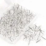 150pcs Plastic Clear Flat Head Thumb Tacks for Bulletin Boards and Office Organization