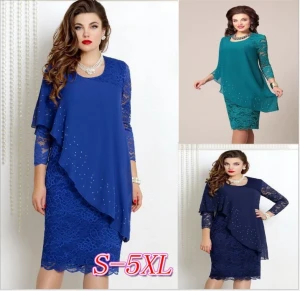 2020 Hot Sale Latin Dance Dress for Ladies Showing Lace S-5 XL Costume Blue Grenn Purple Original Clothes for Elegant Women