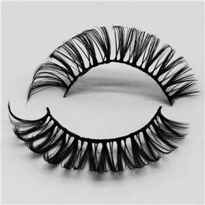 Russian D curl lashes natural 15mm faux mink wispy DD curl strip eyelashes