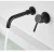 Import Brass Matt Black Single Handle Wall Mounted Bathroom Basin Faucet from China